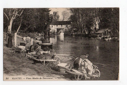 MANTES * YVELINES * VIEUX MOULIN DE DENNEMONT * LAVEUSES / LAVANDIERES * BROUETTES * Carte N° 32 * LL - Mantes La Ville