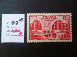 Timbre France Neuf ** 1948  N° 818 Cote 0,60 € - Neufs