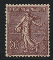 France Seumeuse Ligné N° 131a Brun Foncé  Sans Charniére ** - 1903-60 Semeuse Lignée