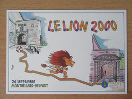 Carte Illustrateur Le Lion 2000 Semi-Marathon Montbéliard-Belfort - Signée PETEY - 1000 Exemplaires Imprimés - Petey