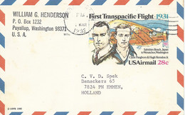 Verenigde Staten Briefkaart Uit 1982 Tgv. First Transatlantic Flight 1931 Gebruikt (6054) - 1981-00