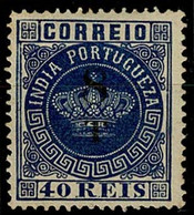 India, 1881/3, # 108a Dent. 13 1/2, MNG - Portugiesisch-Indien