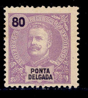 ! ! Ponta Delgada - 1897 D. Carlos 80 R - Af. 21 - MH - Ponta Delgada