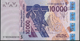 W.A.S. GUINEA BISSA P918Sq 10000 Or 10.000 FRANCS (20)17 2017  Signature 43 UNC. - États D'Afrique De L'Ouest