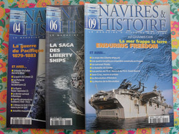 3 N° De Navires & Histoire. 2002-2003  Guerre Pacifique Liberty Ships Tirpitz Tsushima - Bateau