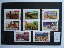 Série Complète Oblitérée **** Avec Cachet Rond Du No : 1540 à 1547 Paysages De France 2018 - Adhesive Stamps