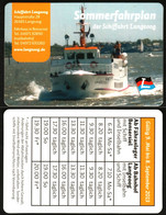 LANGEOOG Nordseeinsel Bensersiel 2013 Fahrplan Schiff + Inselbahn - Europe