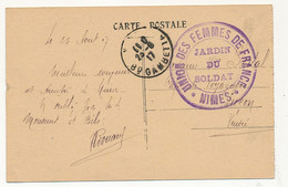 CPA De NIMES (30) Cadm "Union Des Femmes De France / Jardin Du Soldat - Nimes" 23/8/1917 - Guerre De 1914-18