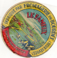 Fromagerie Du Bourdet (Deux-Sèvres). Etiquette Camembert Ancienne Usagée. - Quesos