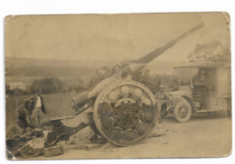 CARTE PHOTO -- CANON Et CAMION - Weltkrieg 1914-18