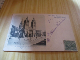 CPA Eglise St Léger à Guebwiller (68).Carte Oblitérée  Le 18 Janvier 1901 Avec Timbre Allemand. - Guebwiller