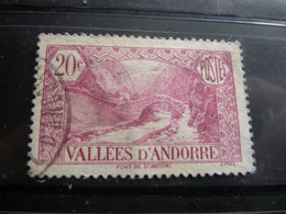 TIMBRE ANDORRE FRANÇAIS  N 30   COTE  11,50  EUROS   OBLITERE - Usados