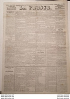 Journal LA PRESSE Du 26 MAI 1848 - LIBERTÉ DES OPINIONS - LIBERTÉ INDIVIDUELLE  - ÉLECTIONS DE LA CORSE - 1800 - 1849