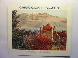 IMAGE CHROMO CHOCOLAT KLAUS - LAUSANNE - LE CHATEAU - SUISSE - 9cm X 7cm - SWITZERLAND CASTLE - LE LOCLE MORTEAU - Altri & Non Classificati