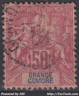 GRANDE COMORE : TYPE GROUPE 50c ROSE N° 11 OBLITERATION LEGERE - Used Stamps