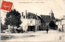 18 SAINT-SATURNIN - La Place Et L'église - Saint-Saturnin