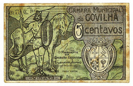 COVILHÃ - CAMARA MUNICIPAL - Cédula De 5 Centavos - ND - VIRIATO Portugal - Emergency Paper Money - Notgeld - Portugal