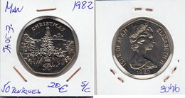 E3046 MONEDA ISLA DE MAN 50 PENIQUES 1982 SIN CIRCULAR 20 - Otros – Oceanía