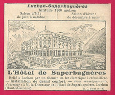 L'Hôtel De Superbagnères. Luchon Superbagnères. Haute Garonne. 1926. - Reclame