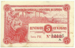 ESPINHO - Associação Comercial E Industrial - Cédula De 5 Centavos - Série FR - ND - Portugal Emergency Paper Money - Portugal