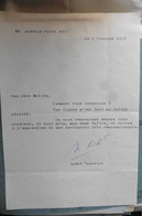 Lettre Autographe De André Castelot Historien écrivain Journaliste Biographe 1974 - Ecrivains