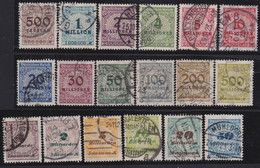 Deutsches Reich   .    Michel   .   313/330-A      .    O    .   Gestempelt   .    /    .   Cancelled - Used Stamps
