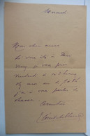 Lettre Autographe Léonide Leblanc Actrice Comédienne Courtisane Second Empire - Acteurs & Toneelspelers