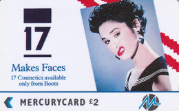 PAY 13 TARJETA DE MERCURY DE 17 MAKES FACES - 2PBOB - [ 4] Mercury Communications & Paytelco