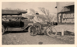 Moto Ancienne De Marque Type Modèle INDIAN * Motos Transport Motocyclette * Photo Ancienne - Motos