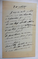 Lettre Autographe De La Princesse Mathilde Bonaparte Cousine De L'empereur Napoléon III - Second Empire - Royal Families