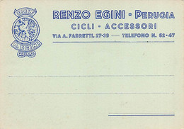 013956 "PERUGIA - RENZO EGINI - CICLI - ACCESSORI"  CART. COMM.LE. NON SPED - Sonstige & Ohne Zuordnung