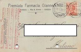 013958 "LUCCA - PREMIATA FARMACIA GIANNECCHINI"  CART. COMM.LE SPED 1923 - Otros & Sin Clasificación