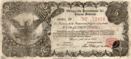 MEXIC - Estados Unidos Messico 5 PESOS 1914 P-S714 -  BUONO DEL TESORO Federale - Mexico