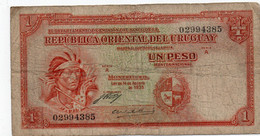 URUGUAY - República Oriental Del Uruguay 1 Peso 1935 P-28  - RARA - Uruguay