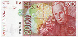 SPAIN 2000 PESETAS 1992  P-164  AUNC  - RARA - [ 4] 1975-… : Juan Carlos I