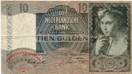 Kingdom Of Netherlands 10 Gulden 1942 P-56  Paulus Moreelse - 10 Florín Holandés (gulden)