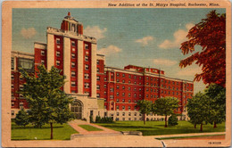 Minnesota Rochester New Addiition Of The St Marys Hospital 1952 Curteich - Rochester