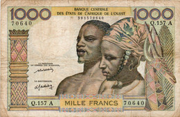 West African States Ivory Coast 1000 Francs 1959 P-103A  M. S. M'khaitirat - Côte D'Ivoire