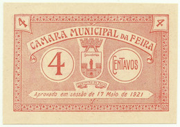 FEIRA - Cédula De 4 Centavos - Unc. - M.A. 890 - 17.05.1921 - Portugal - Emergency Paper Money Notgeld - Portugal