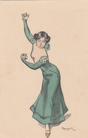 Reznicek Artist Signed Image, Woman Dance Fashion, C1900s/10s Vintage Postcard - Reznicek, Ferdinand Von