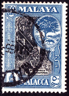 MALAYA MALACCA 1960 50c Black & Blue SG57 Used - Malacca