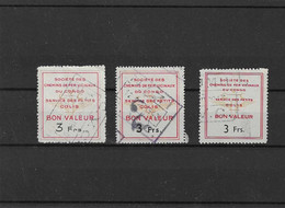 Vignette Vicicongo - Service Des Petits Colis 1940 - 3x 3 Frs. - Obl/gest/used - RR (à Voir) - Sonstige