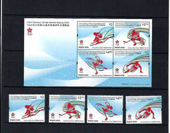 China Hong Kong 2022 冬奥 Beijing Olympic Stamps +  M/S Set MNH - Unused Stamps