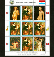 Paraguay 1988 Berlin Museum Collection Of Human Body Art Paintings,MS,MNH - Paraguay