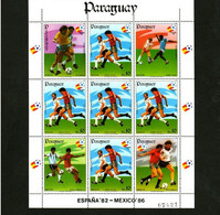 Paraguay 1984 World Cup Spain Vs Mexico,MS,MNH - Paraguay