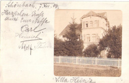 SCHÖNBACH Stadt HERBORN Hessen Villa Heinz Original Private Fotokarte Gelaufen 8.8.1904 - Herborn