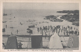 44 BATZ-SUR-MER VUE PRISE A L'ENTREE DE LA PLAGE SUR LA MER ET LES ROCHERS - Batz-sur-Mer (Bourg De B.)