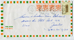 COTE D'IVOIRE - Affranchissement Sur Lettre Par Avion - Blason / Eléphant / Sculpture - Côte D'Ivoire (1960-...)