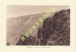 PLANCHE DOCUMENTAIRE - PHOTO  20cm X 29cm - LE HOHNECK - VUE DE LA  MARTINSWAND - LIBRAIRIE DE L'ENSEIGNEMENT 1928 - Plaatsen