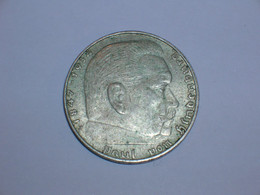 ALEMANIA 2 MARCOS PLATA 1939 J (Hindenburg)  (5561) - 2 Reichsmark